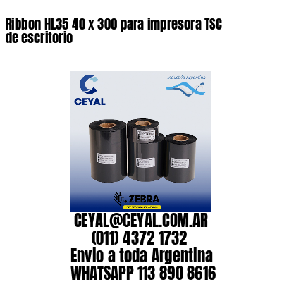 Ribbon HL35 40 x 300 para impresora TSC de escritorio