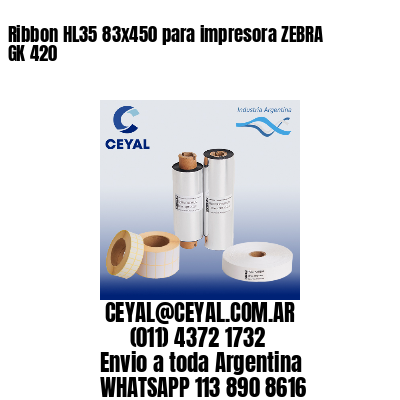 Ribbon HL35 83×450 para impresora ZEBRA GK 420