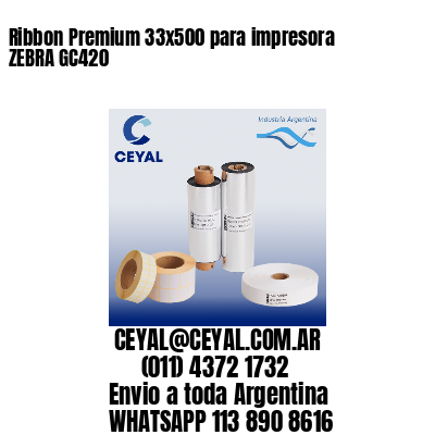 Ribbon Premium 33×500 para impresora ZEBRA GC420