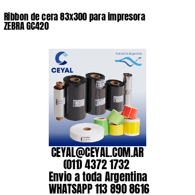 Ribbon de cera 83×300 para impresora ZEBRA GC420