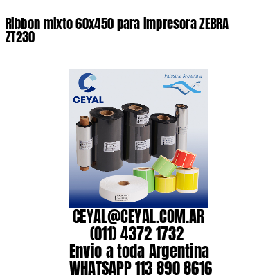 Ribbon mixto 60×450 para impresora ZEBRA ZT230