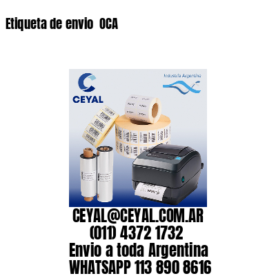 Etiqueta de envio  OCA