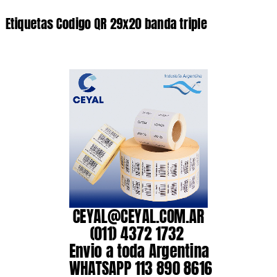 Etiquetas Codigo QR 29×20 banda triple