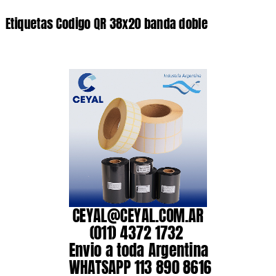 Etiquetas Codigo QR 38×20 banda doble