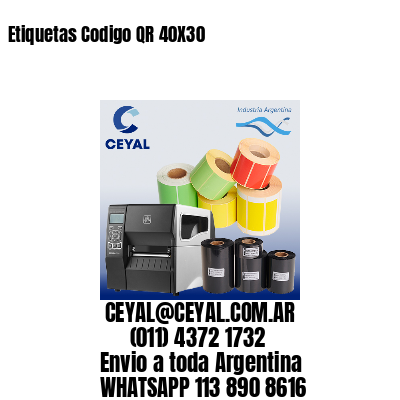 Etiquetas Codigo QR 40X30