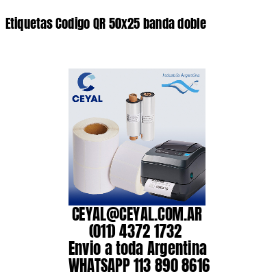 Etiquetas Codigo QR 50×25 banda doble