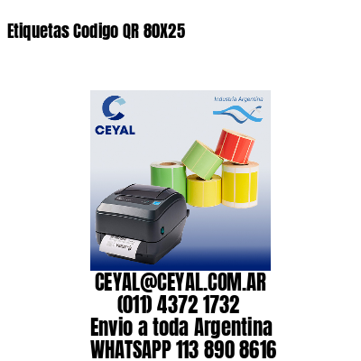 Etiquetas Codigo QR 80X25