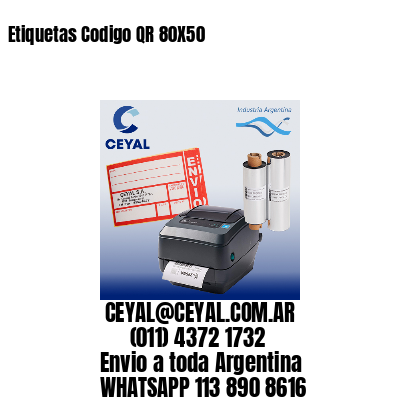 Etiquetas Codigo QR 80X50