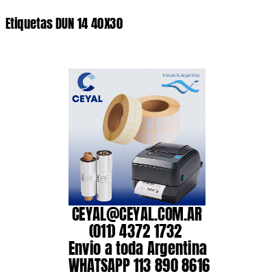 Etiquetas DUN 14 40X30