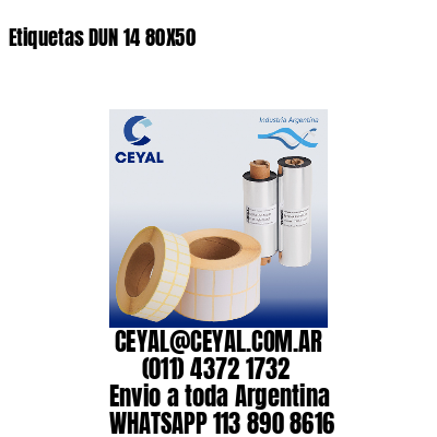 Etiquetas DUN 14 80X50