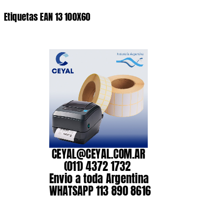 Etiquetas EAN 13 100X60