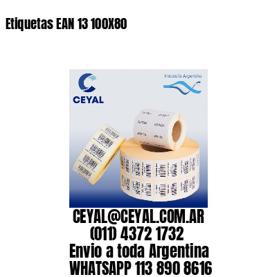 Etiquetas EAN 13 100X80