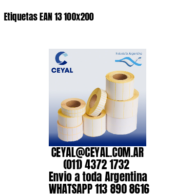 Etiquetas EAN 13 100×200
