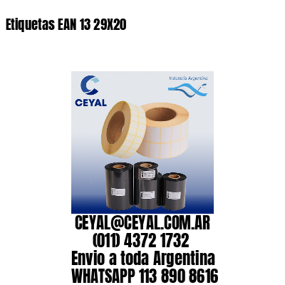 Etiquetas EAN 13 29X20