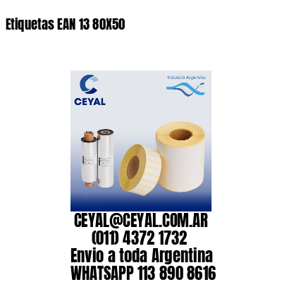 Etiquetas EAN 13 80X50