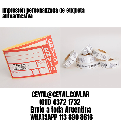 Impresión personalizada de etiqueta autoadhesiva