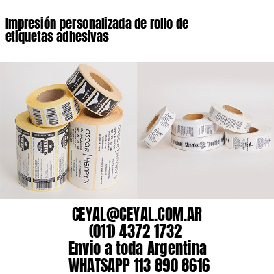 Impresión personalizada de rollo de etiquetas adhesivas