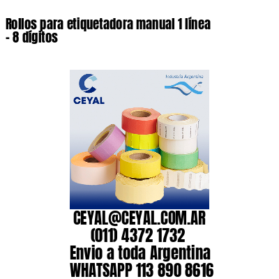 Rollos para etiquetadora manual 1 línea – 8 dígitos