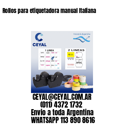 Rollos para etiquetadora manual Italiana