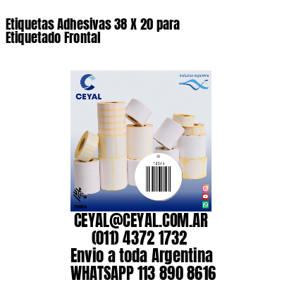 Etiquetas Adhesivas 38 X 20 para Etiquetado Frontal