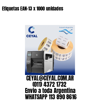 Etiquetas EAN-13 x 1000 unidades
