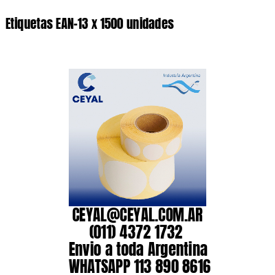 Etiquetas EAN-13 x 1500 unidades