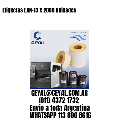 Etiquetas EAN-13 x 2000 unidades