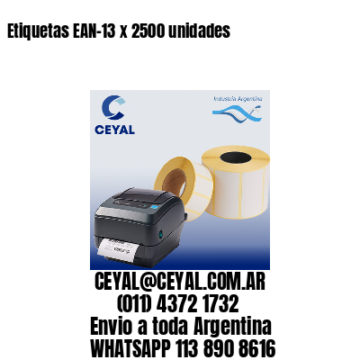 Etiquetas EAN-13 x 2500 unidades