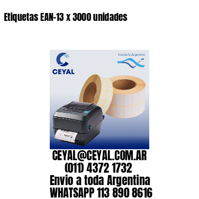 Etiquetas EAN-13 x 3000 unidades