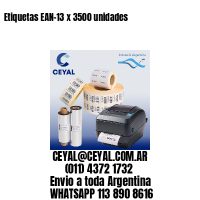 Etiquetas EAN-13 x 3500 unidades