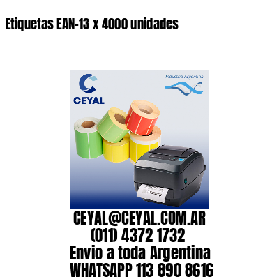 Etiquetas EAN-13 x 4000 unidades