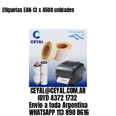 Etiquetas EAN-13 x 4500 unidades