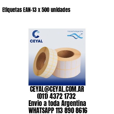 Etiquetas EAN-13 x 500 unidades