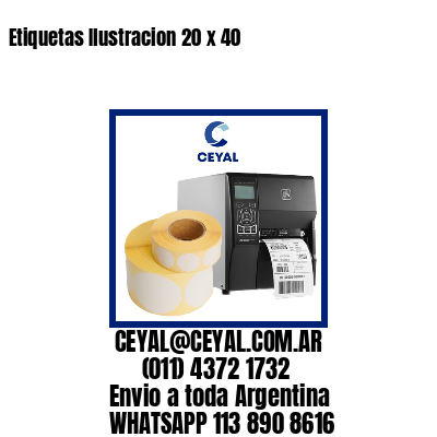Etiquetas Ilustracion 20 x 40