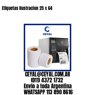 Etiquetas Ilustracion 25 x 64