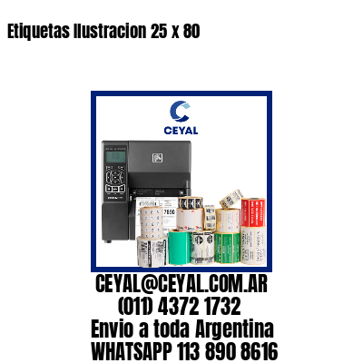 Etiquetas Ilustracion 25 x 80