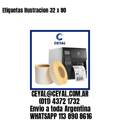 Etiquetas Ilustracion 32 x 80