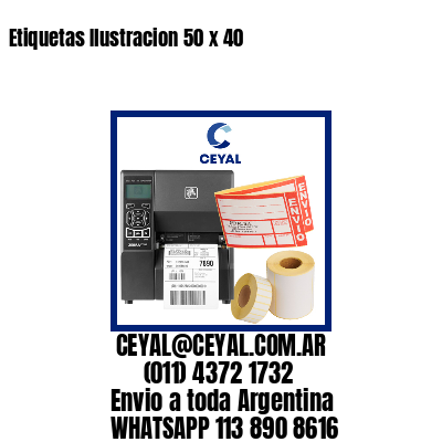 Etiquetas Ilustracion 50 x 40