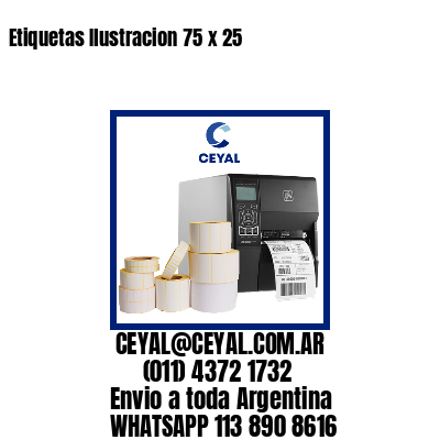 Etiquetas Ilustracion 75 x 25