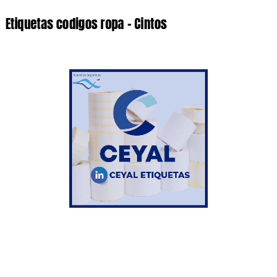 Etiquetas codigos ropa - Cintos 