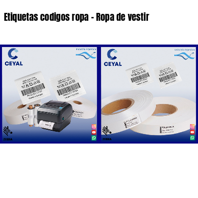 Etiquetas codigos ropa – Ropa de vestir