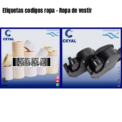 Etiquetas codigos ropa - Ropa de vestir