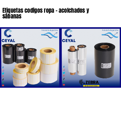 Etiquetas codigos ropa - acolchados y sábanas 