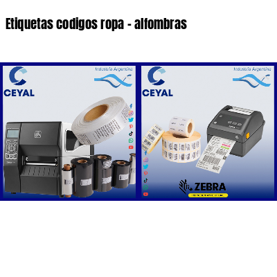 Etiquetas codigos ropa - alfombras 