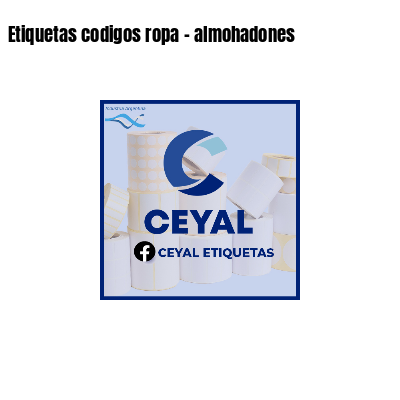 Etiquetas codigos ropa - almohadones 
