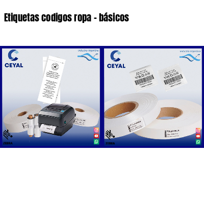Etiquetas codigos ropa – básicos