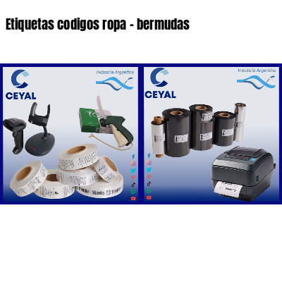 Etiquetas codigos ropa - bermudas 
