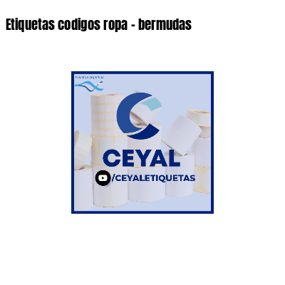 Etiquetas codigos ropa - bermudas 