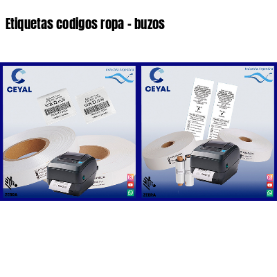 Etiquetas codigos ropa – buzos