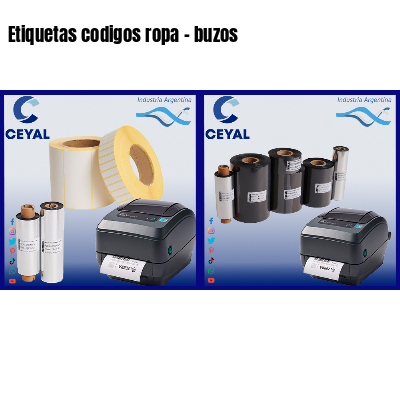 Etiquetas codigos ropa - buzos 